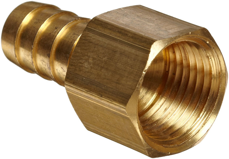 [Australia - AusPower] - Anderson Metals - 57002-0808 Brass Hose Fitting, Connector, 1/2" Barb x 1/2" Female Pipe 1/2" Barb x 1/2" NPT Female 