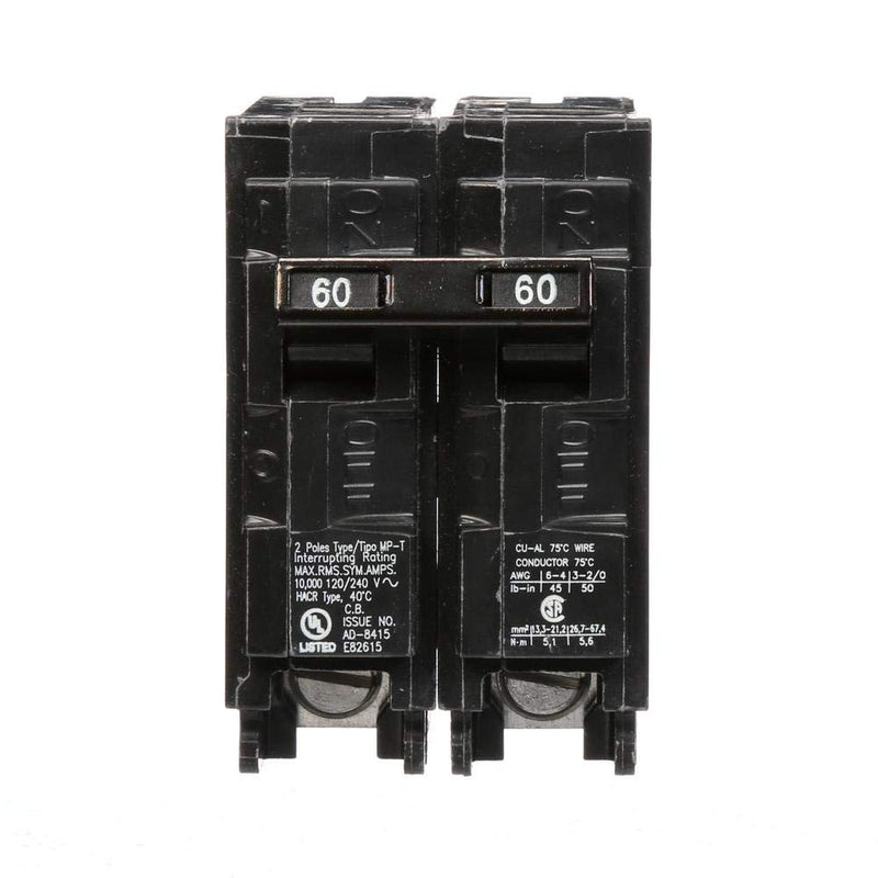 MP260 60-Amp Double Pole Type MP-T Circuit Breaker