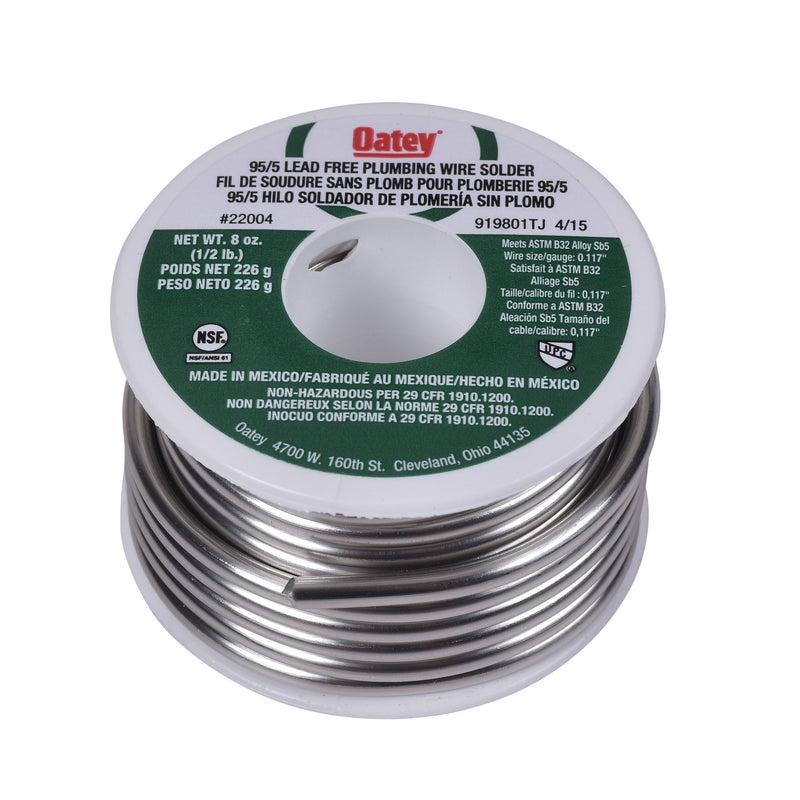 Trust the Seal Oatey 22004 Gray Plumbing Solder 1/2 lb. 95/5
