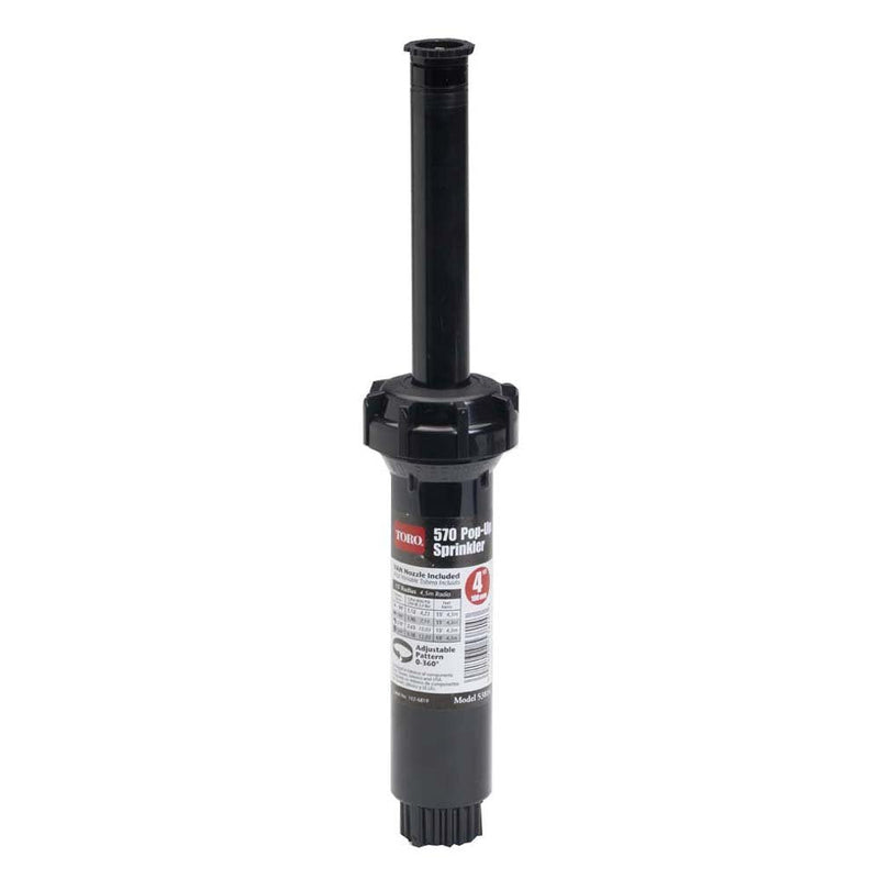 [Australia - AusPower] - Toro 53712 4-Inch Pop-Up Fixed-Spray with Nozzle Sprinkler,360-Degree, 15-Feet 1 Count (Pack of 1) 