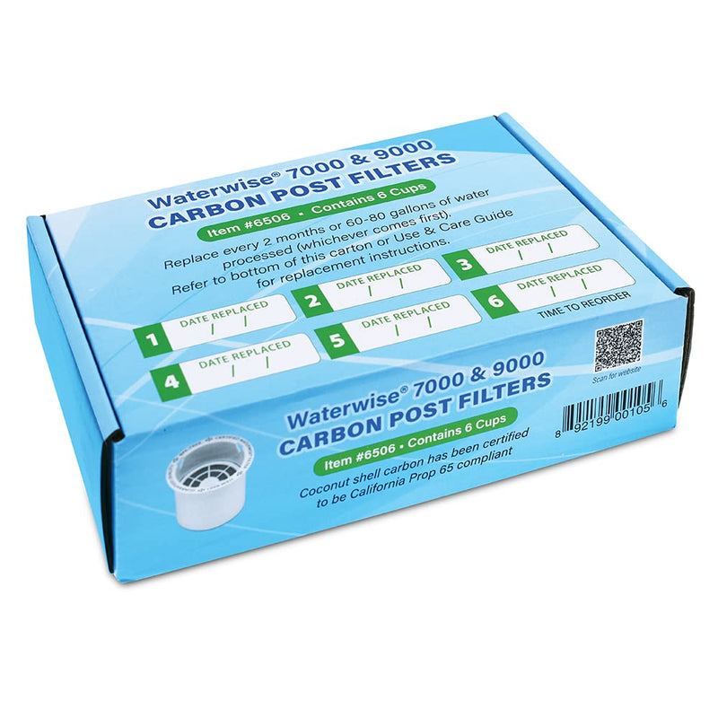 Waterwise  Carbon Post Filters for 7000 Distillers 6 Pack