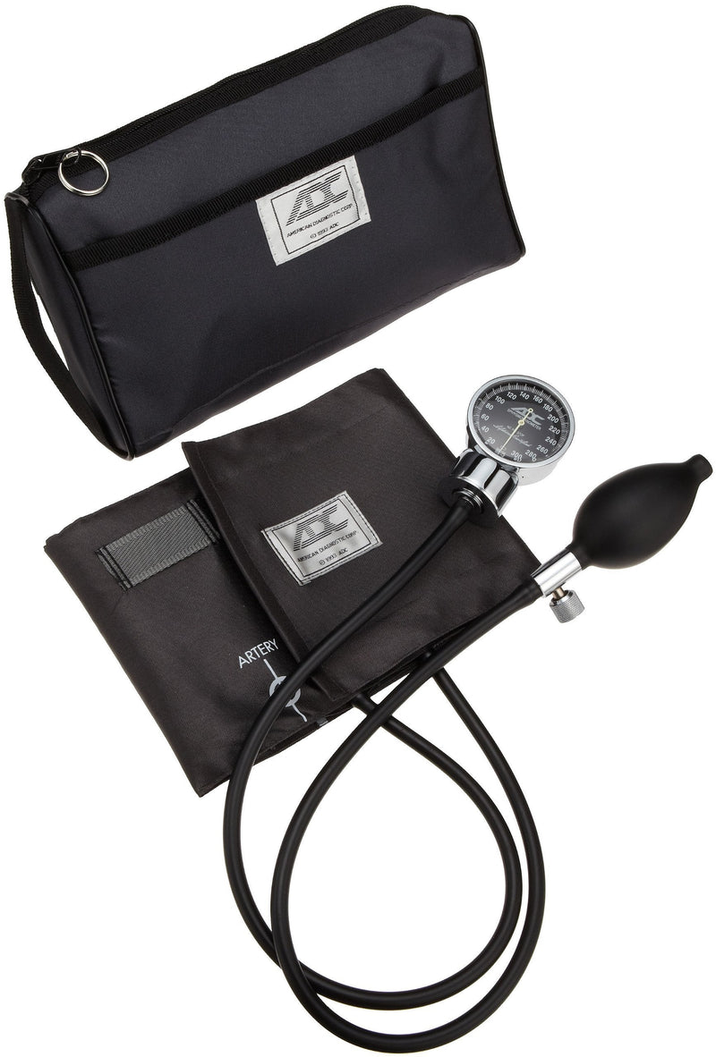 [Australia - AusPower] - ADC Diagnostix 778 Pocket Aneroid Sphygmomanometer with Adcuff Nylon Blood Pressure Cuff, Adult, and Carrying Case, Gray 