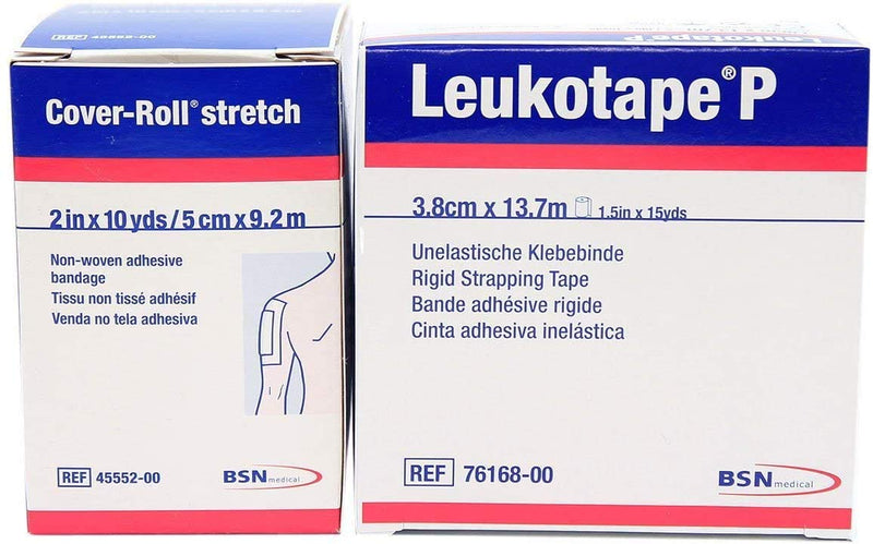 [Australia - AusPower] - Leukotape P 1.5-Inch x 15-Yds & Cover-roll Stretch 2-Inch x 10-Yds Combo Pack (One Roll Each) 