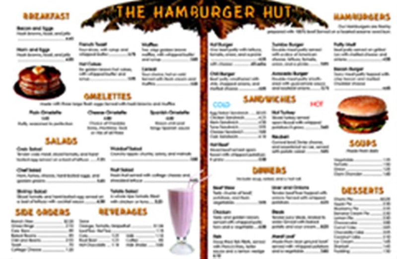 [Australia - AusPower] - REMEDIA PUBLICATIONS Menu Math: The Hamburger Hut Book, 6 Extra Menus 