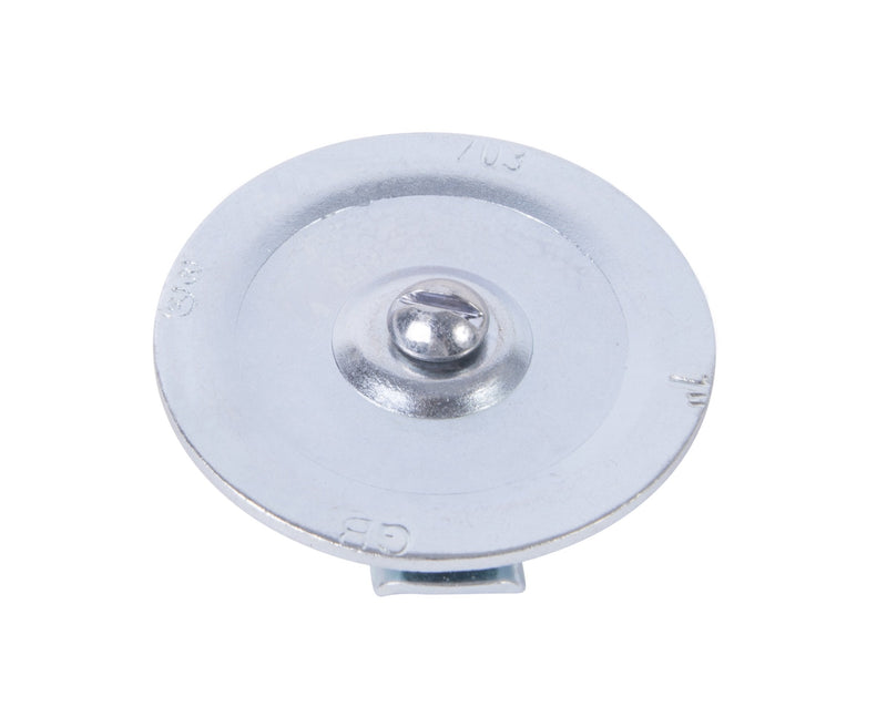 Gardner Bender KO703 Metal Knockout Seal, 1 Inch Conduit Size, Marked Size, Rust-Proof Galvanized Steel, 16 AWG Steel, ⅜ Inch Thread, Embossed - Self Centering, For Knockout Punch / Die Conduit, Cover, 25 Pk.