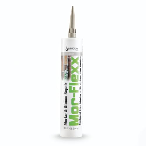 Sashco Mor-Flexx textured gray caulk for tile grout, 10.5 oz tube