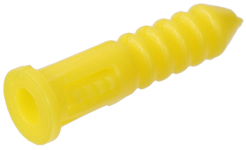 [Australia - AusPower] - Hillman 370326 Ribbed Plastic Anchor, 4-6-8 X 7/8-Inch, Yellow, 100 count (Pack of 1) 