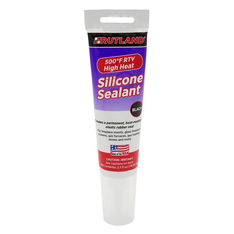 [Australia - AusPower] - Rutland 500°F RTV High Heat Silicone, High Temperature Sealant, Black, 2.7 oz Tube 