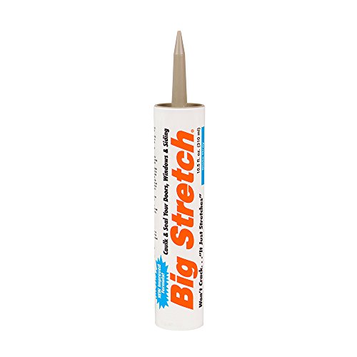 Sashco Big Stretch adhesive caulk in slate gray, 10.5-ounce cartridge