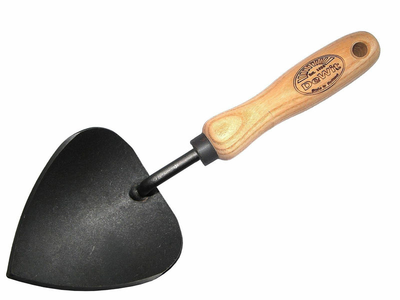 Dewit Potting Trowel – Heavy Duty Garden Hand Tool with Extra-Large Curved Blade | Tempered Boron Steel | Ash Wood Handle | 11" Length