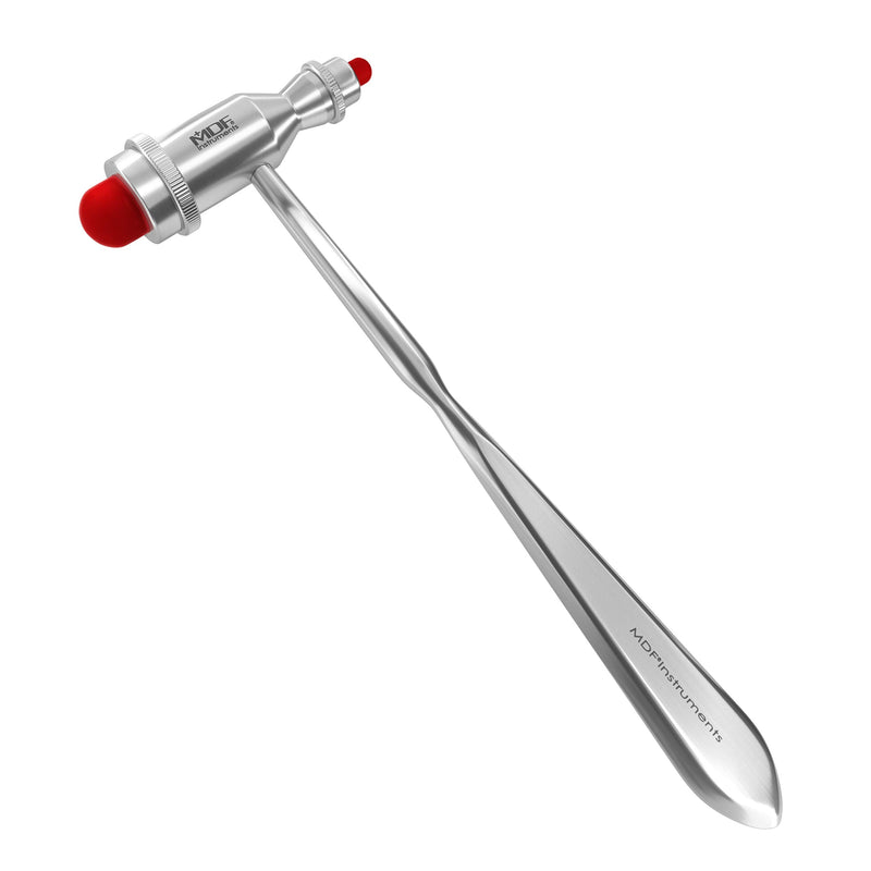 [Australia - AusPower] - MDF Instruments, Tromner Neurological Reflex Hammer with Pointed tip Handle for cutaneous and Superficial responses - Free-Parts-for-Life & Lifetime Warranty - Red (MDF555-02) 