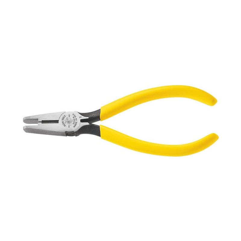 Klein Tools D234-6 Scotchlok Connector Crimping Pliers with Induction Hardened Knives, Hot-Riveted Joint and Curved Handles , Yellow Small Standard