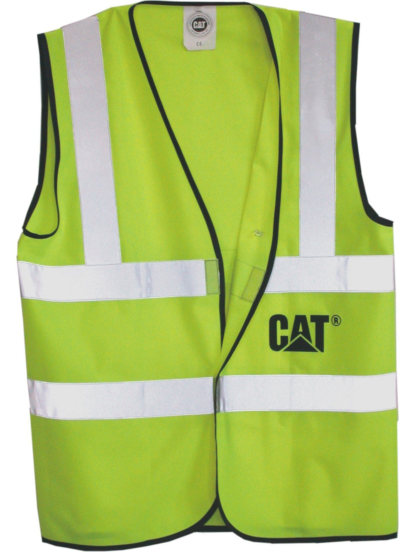 CAT® CAT0195012X Highly Visible Safety Vest – Fluorescent, XX-Large, Breathable, Lightweight Traffic Vest with Reflective Tape