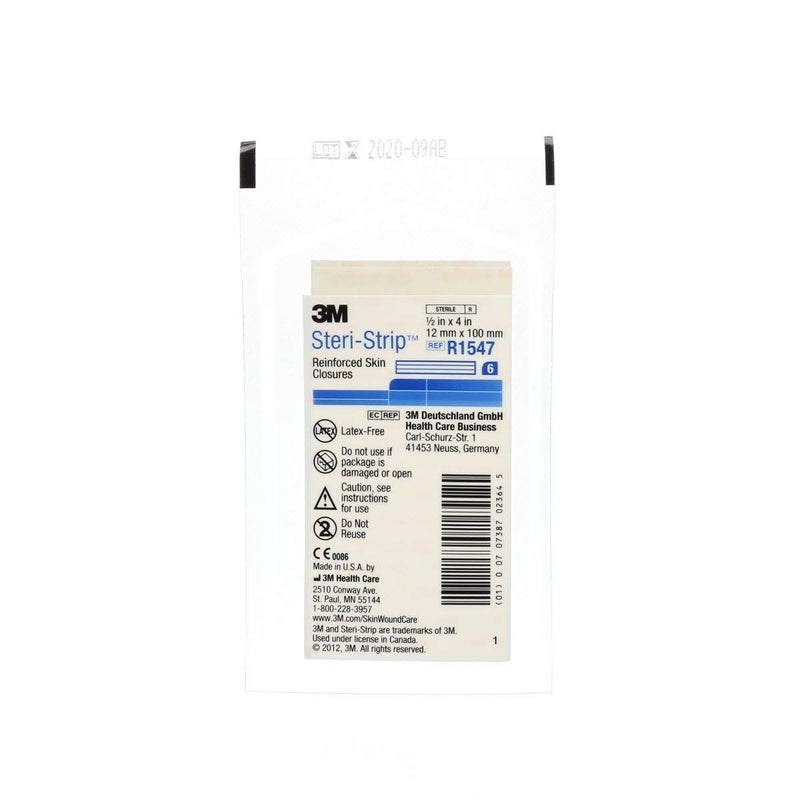 [Australia - AusPower] - 3M Steri-Strip Elastic Skin Closures - 1/2" x 4" - 6 strip envelope - - Box of 50 0.5x4 Inch (Pack of 50) 