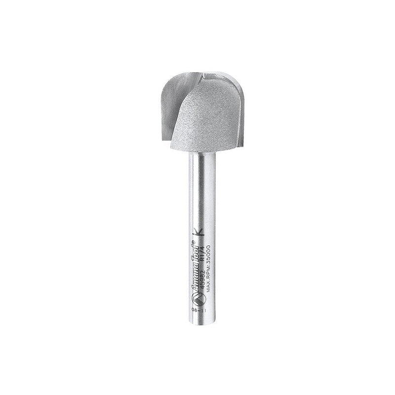 Amana Tool Bowl and Tray Plunge Router Bit, Carbide-Tipped, for Woodworking and CNC Routing, 45982, 1/4 Radius x 3/4 Dia x 5/8 x 1/4 Inch Shank