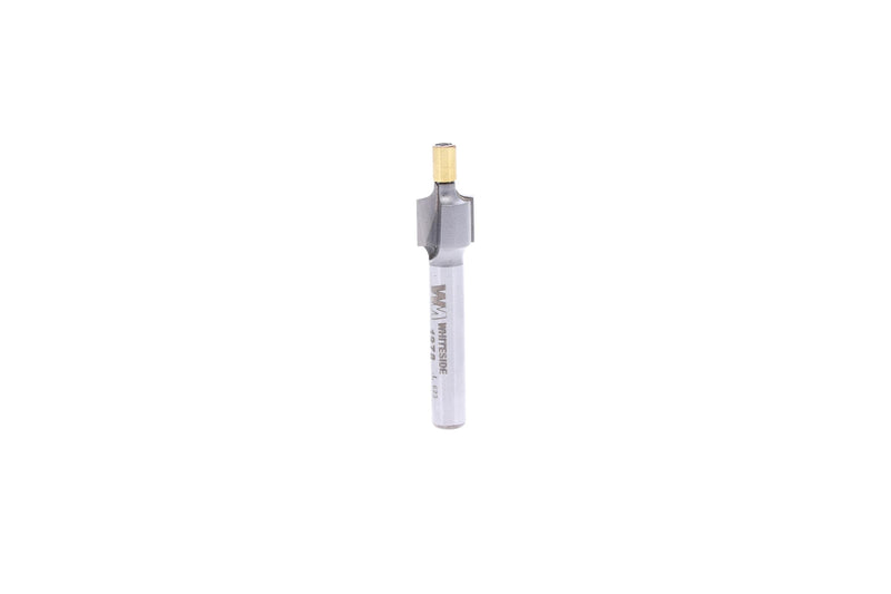 Whiteside 1978 Small Pilot Roundover Router Bit: 1/16 Inch Radius, 3/8 Inch Large Diameter, 7/16 Inch Cutting Length, 1/4 Inch Shank, 2 Inch Overall Length, 5/32 Inch Brass Pilot Diameter