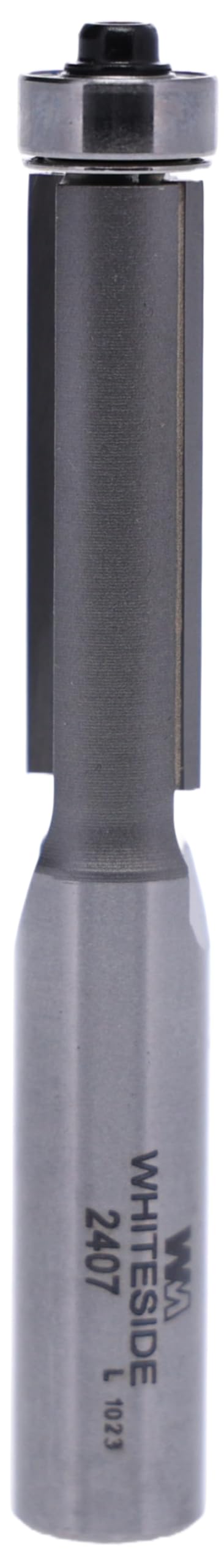 Whiteside 2407 Two Flute Flush Trim Router Bit: 1/2 Inch Cutting Diameter, 1-1/2 Inch Cutting Length, 1/2 Inch Shank, 3-5/8 Inch Overall Length, B3 Bearing