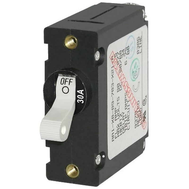 [Australia - AusPower] - Blue Sea Systems A-Series Toggle Single Pole Circuit Breakers White 30a 