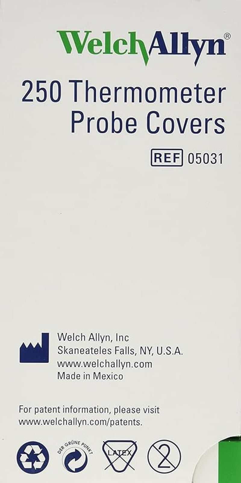 Welch Allyn oral disposable probe covers for SureTemp Plus digital thermometers, case of 1000