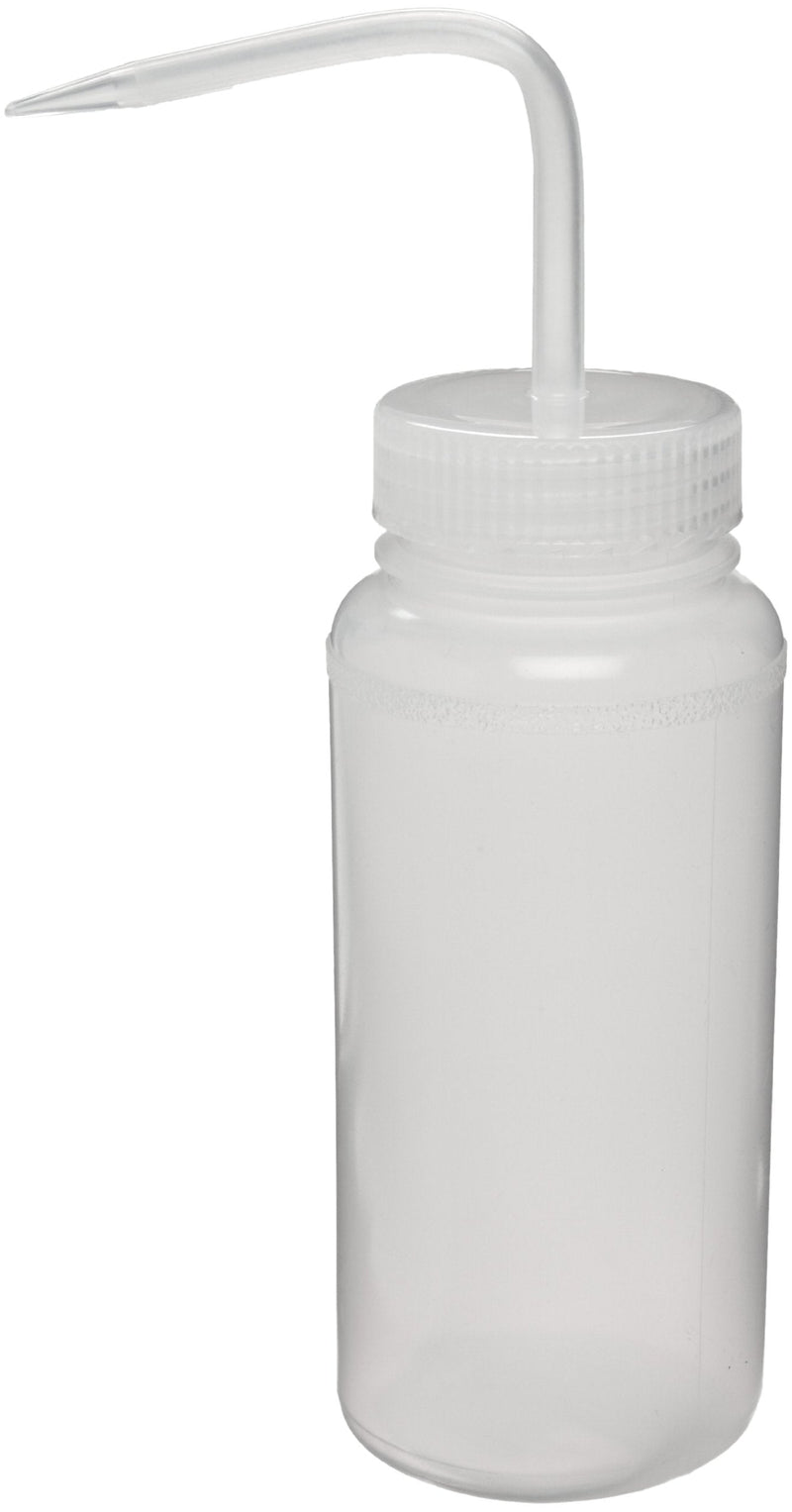 SP Bel-Art Wide-Mouth 500ml (16oz) Polyethylene Wash Bottles; Natural Polypropylene Cap, 53mm Closure (Pack of 6) (F11620-0500) 500mL, Pack of 6