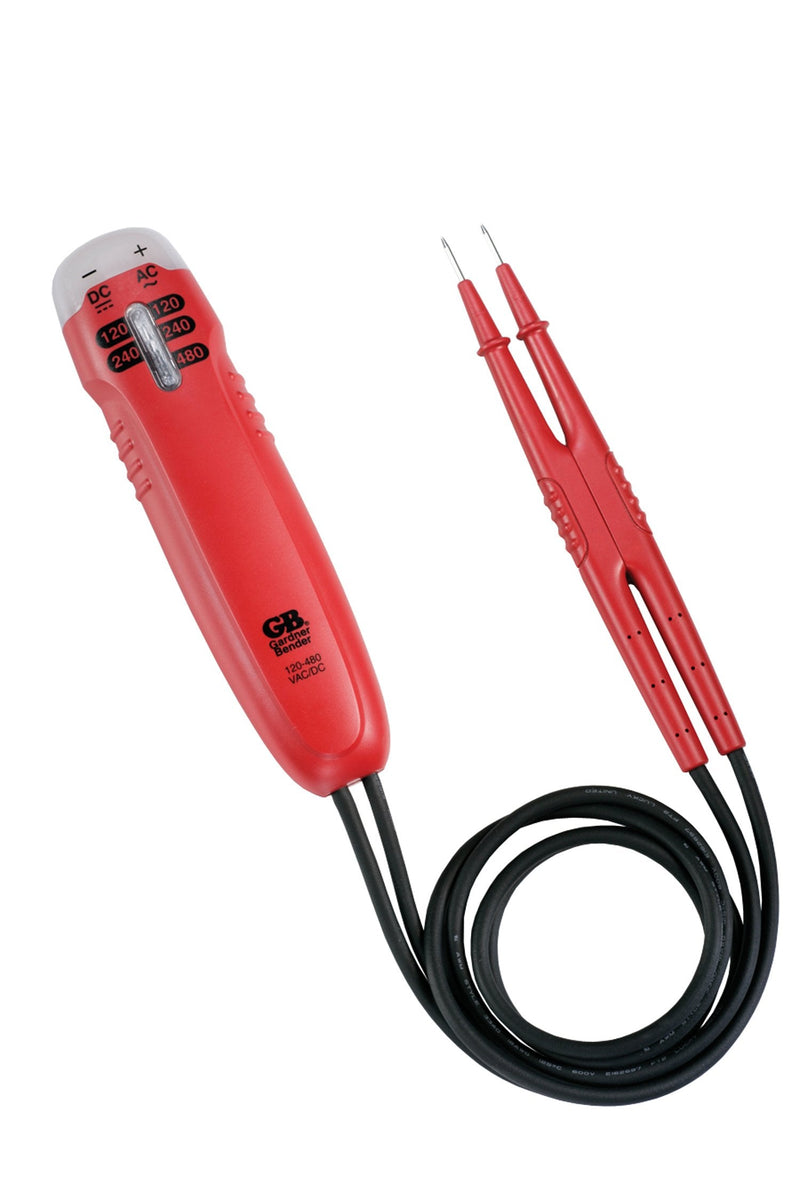 [Australia - AusPower] - Gardner Bender GVT-392 Vibrating Solenoid Voltage Tester, 120 - 480 V AC/DC and DC Polarity, Neon Pack of 1 
