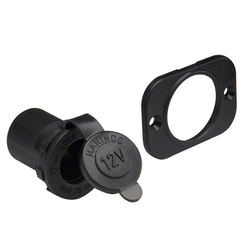 Marinco 12V USB Chargers, Receptacles and Plugs Black 12V Socket