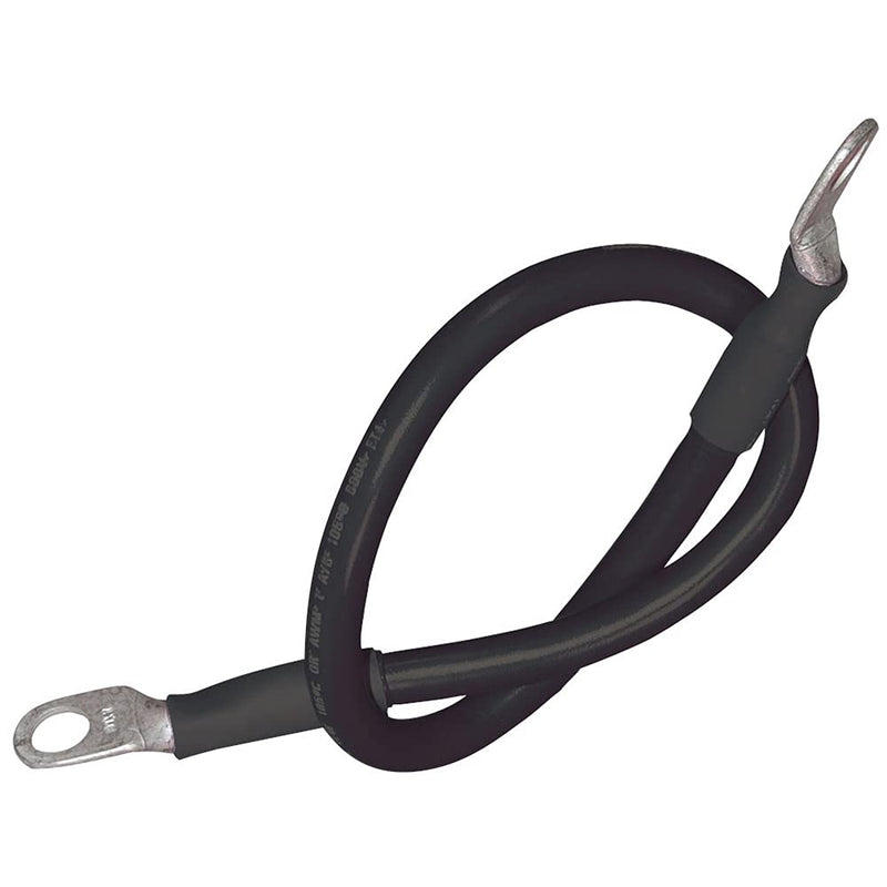 ANCOR MARINE GRADE 189130 Battery Cable Assembly, 4 AWG (21mm2) Wire, 5/16" (7.93mm) Stud, Black - 18in (45.7cm) 2-Gauge, Size 5/16 Stud Black, 18-Inch/Pack