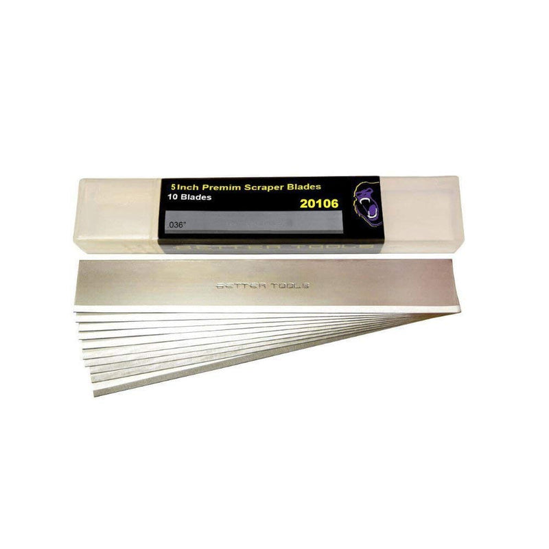 Better Tools 5" Scraper Blades -50 blades/box - 10 blades/tube