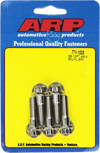 ARP M8 x 1.25 x 30 12-point stainless steel hex bolts, 5-pack