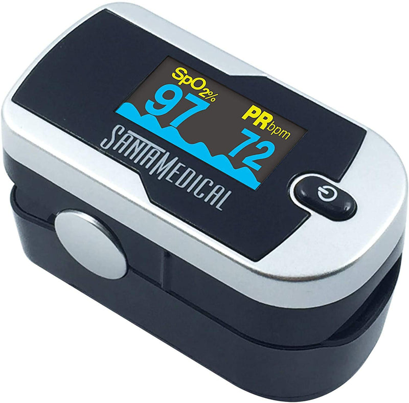 [Australia - AusPower] - Santamedical Generation 2 Fingertip Pulse Oximeter Oximetry Blood Oxygen Saturation Monitor with Batteries and Lanyard 