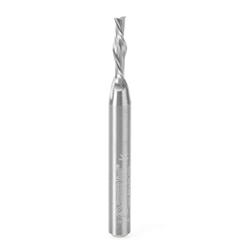 Amana Tool solid carbide down-cut spiral plunge bit, 5/32-inch diameter, 5/8-inch cutting length, 1/4-inch shank