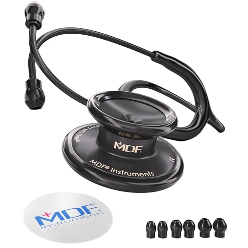 MDF Instruments MDF777 MD One Premium Stainless Steel Dual Head Stethoscope Blackout