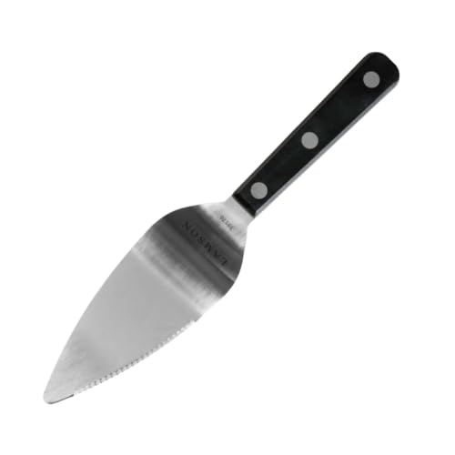 Lamson 4-inch pie and cake server with wave edge and durable handle, ideal for serving slices of pastry, cake, and pie.