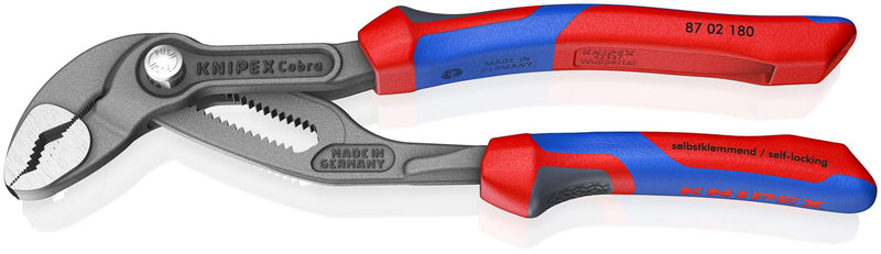 KNIPEX - 87 02 180 SBA Tools - Cobra Water Pump Pliers, Multi-Component (8702180SBA)