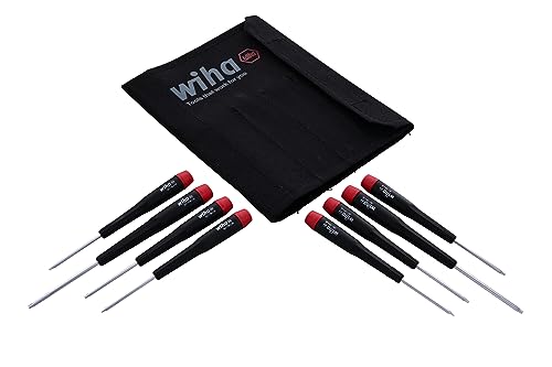 Wiha 26799 8-piece Torx screwdriver set with red handles and assorted screwdriver sizes