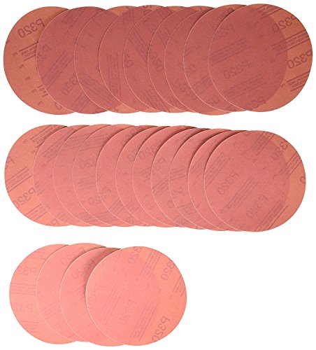 3M Stikit red abrasive PSA disc, 6-inch P220 fiber-backed disc for primer sanding