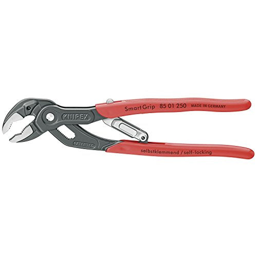 KNIPEX SmartGrip 250 mm tongue-and-groove water pump pliers, grey atramentized with non-slip coating