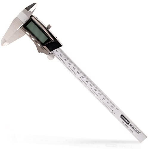 General Tools Digital Caliper #147-6" Precision Measuring Tool - Stainless Steel Ruler 0 - 6" Range 6-Inch Digital Caliper