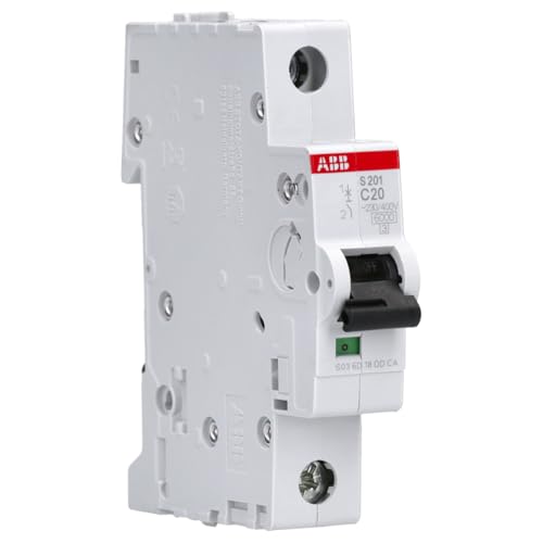 S201-C20 | C-characteristic fuse for DIN rail mounting, switching capacity 6 kA professional screw terminal 2CDS251001R0204 Single pack