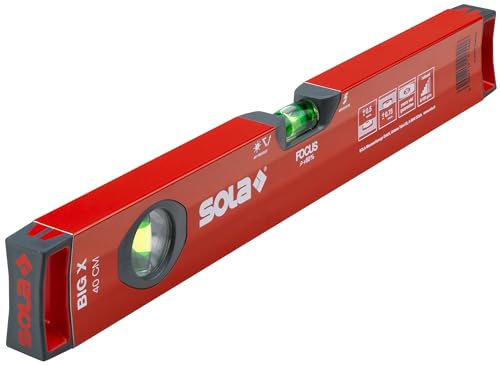 Sola water spirit level, red, BIG X 40 40 cm