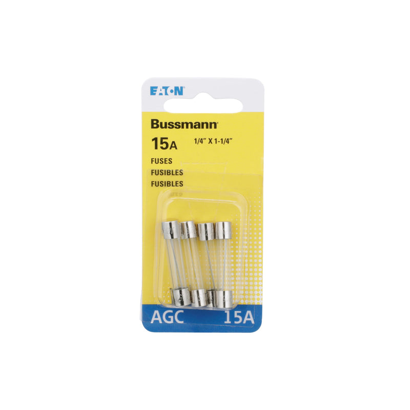 [Australia - AusPower] - Bussmann - BP/AGC-15-RP BP/AGC-15 15 Amp Fast Acting Glass Tube Fuse 1 Count (Pack of 1) 