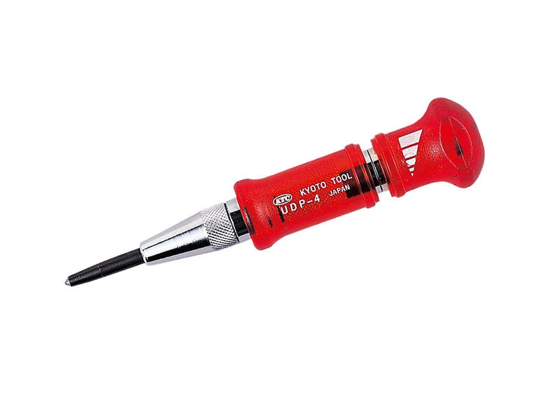 KTC Auto Punch - Auto Metal Hole Punch - Red, Silver - High Carbon Steel - Plastic/Rubber Handle - Industrial Modern Style Single Item