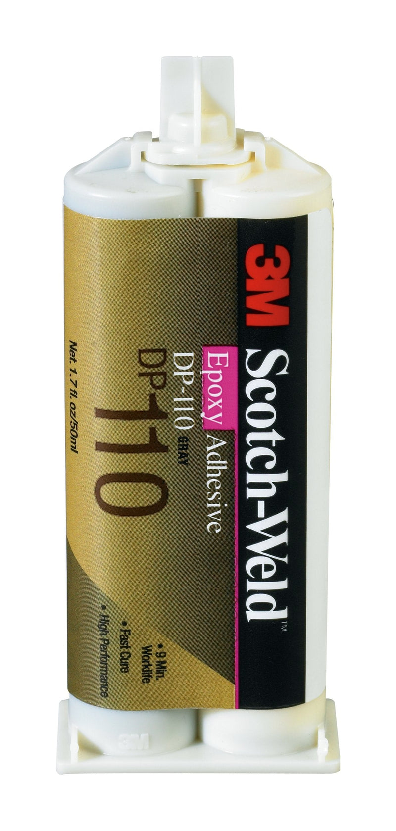 3M Scotch-Weld Epoxy Adhesive DP110 Gray, 48.5 mL, 1 EA, Flexible Adhesive, Strong and Permanent Bond, Great for Metals, Plastics, Concrete, Wood and Composites