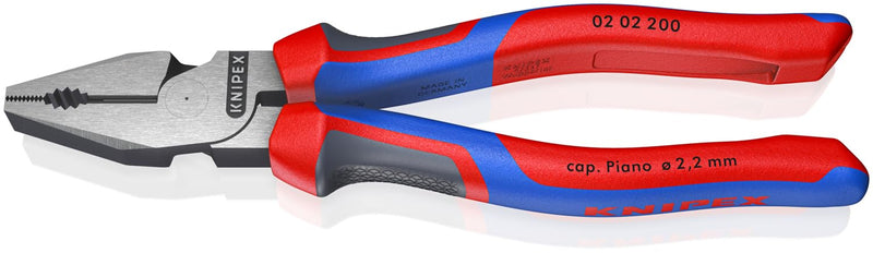 KNIPEX Tools - High Leverage Combination Pliers, Multi-Component (202200), 8 inches