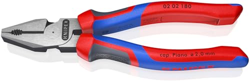 KNIPEX high leverage combination side-cutting pliers with textured grips and polished steel jaws
