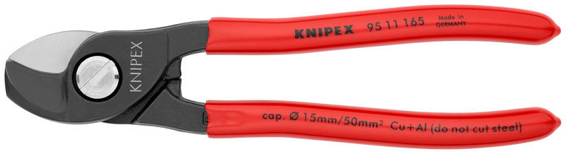 [Australia - AusPower] - KNIPEX Cable Shears, 6-1/2 In L, 1/0 AWG, Red Standard Grip 