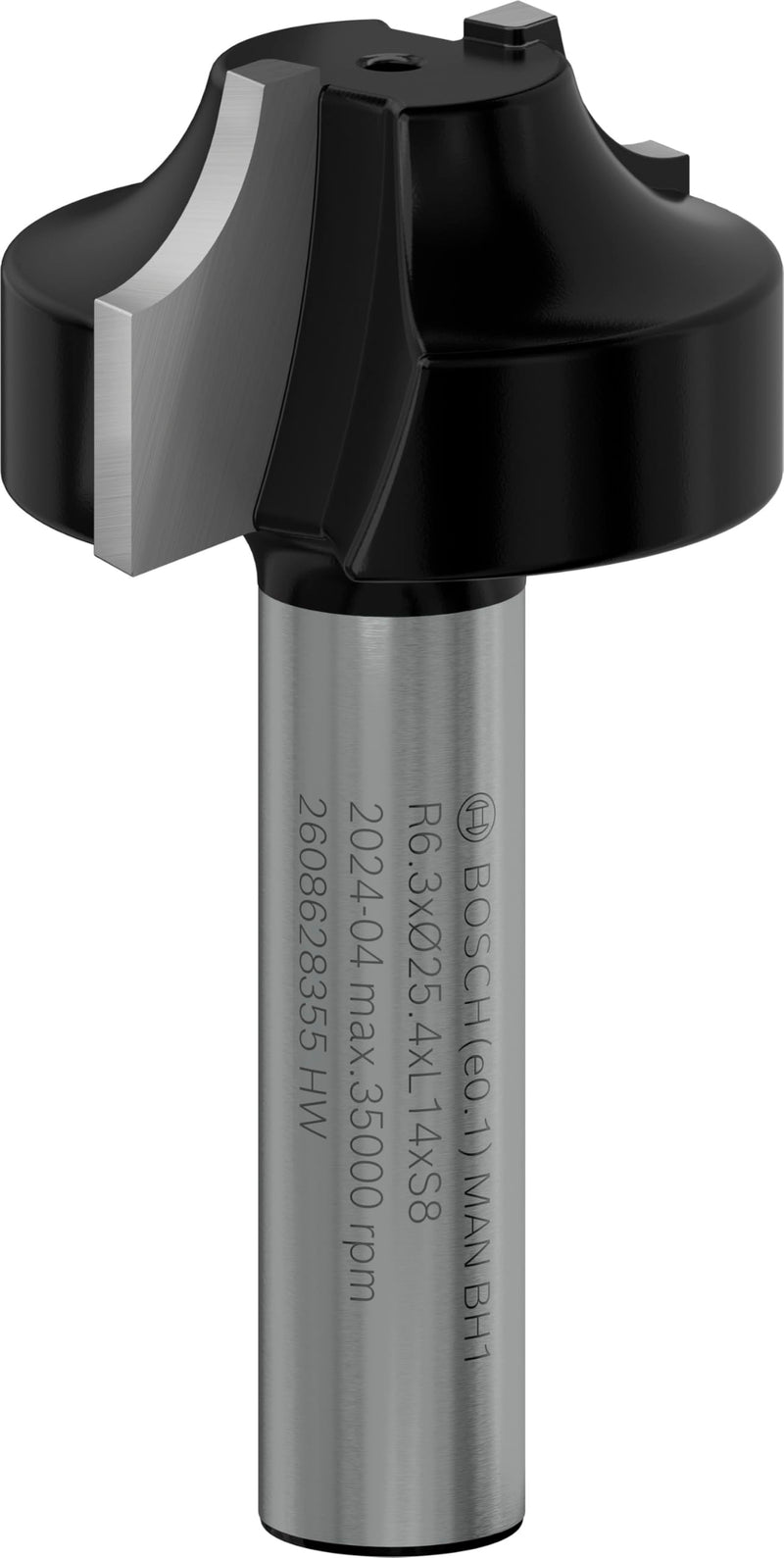 Bosch 2608628355 Profile Cutter, Silver/Black, 8 mm x 25.4 mm x 46 mm radius 6.3mm 8 mm shaft