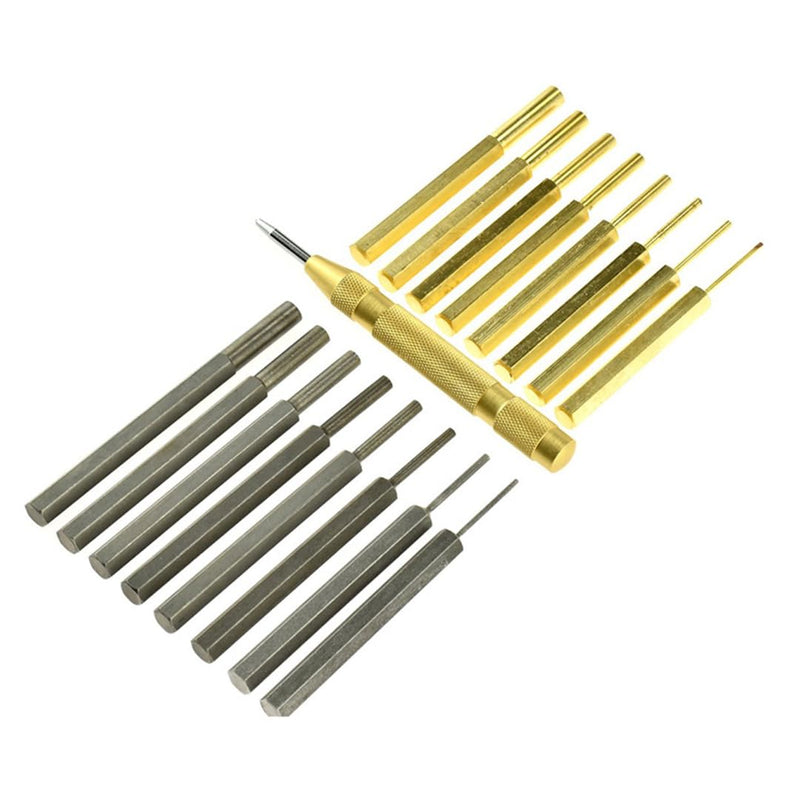 SE 18-Piece Drive Pin Punch Set - ST3018 Brass and steel