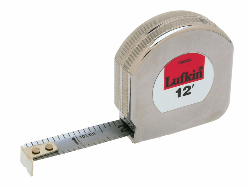 [Australia - AusPower] - Lufkin Crescent 1/2" x 12' Mezurall Chrome Clad A6 Tape Measure - C9212X 