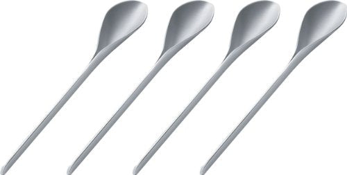 Alessi IL CAFFE'ALESSI Set of 4 Coffee Spoons, 4.3 x 13.5 x 17.5 cm, Silver
